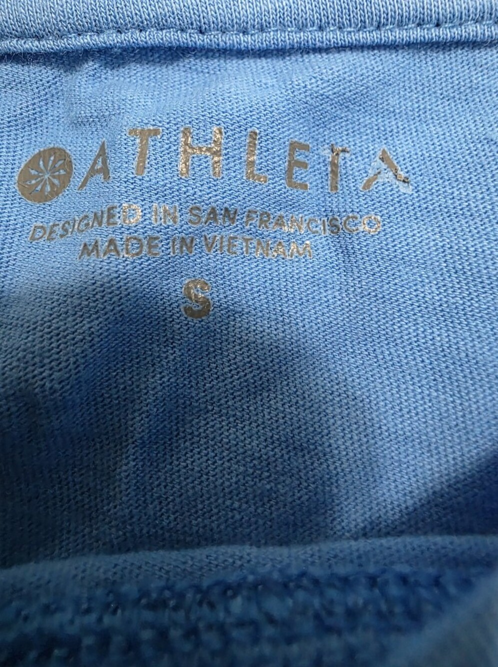 Athleta Daily Crew Short Sleeve T Shirt Small Seascape Blue - Picture 3 of 5